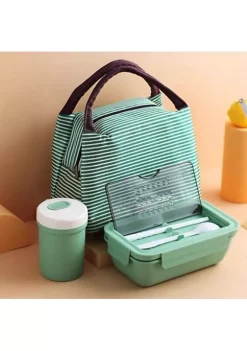 All Abundant Things Home Design Microwave and Dishwasher Safe Lunch Box Set- 5 pcs -Hot Sale Haggar Store Belk 1051