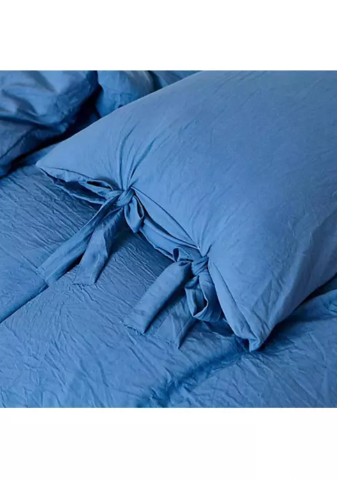 All Abundant Things Home Design Sea Blue Luxury Tie Duvet Cover With Pillow Shams 5 All Abundant Things Home Design Sea Blue Luxury Tie Duvet Cover With Pillow Shams - Image 3