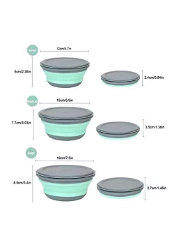 All Abundant Things Home Design Space Saving Collapsible Mixing, Salad, Storage Bowls Set With Lids -Hot Sale Haggar Store Belk 1061