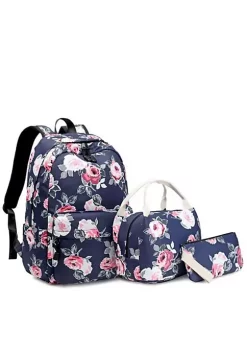 All Abundant Things Home Design Rose Print Backpack, Lunch Bag and Pencil Case Set -Hot Sale Haggar Store Belk 1078
