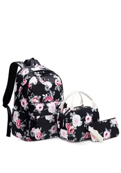 All Abundant Things Home Design Rose Print Backpack, Lunch Bag and Pencil Case Set -Hot Sale Haggar Store Belk 1080