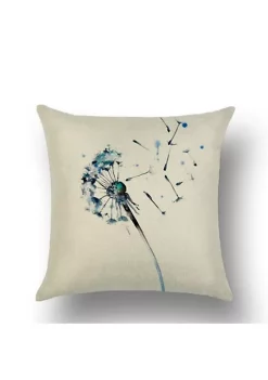 All Abundant Things Home Design Dandelion Cotton and Linen Throw Pillow Cover