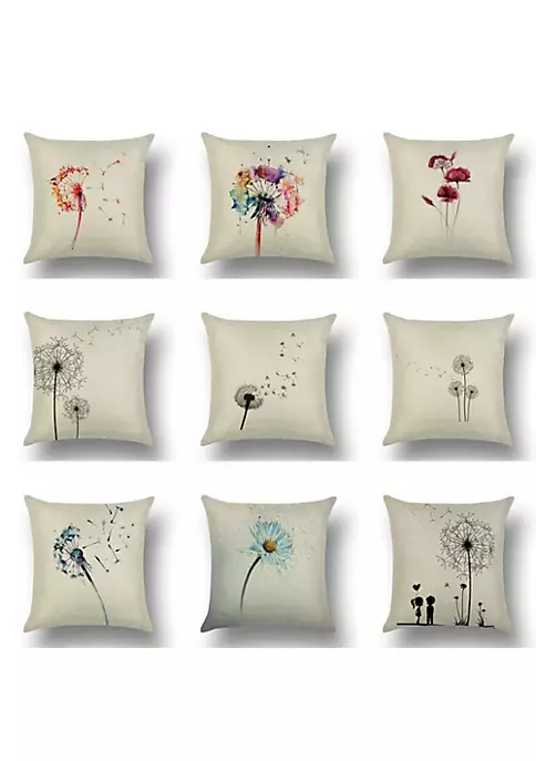 All Abundant Things Home Design Dandelion Cotton and Linen Throw Pillow Cover 4 All Abundant Things Home Design Dandelion Cotton and Linen Throw Pillow Cover - Image 2