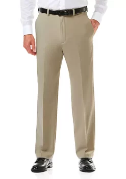 Haggar® Cool 18 Pro Classic Fit Flat Front Hidden Expandable Waistband Pants -Hot Sale Haggar Store Belk 118