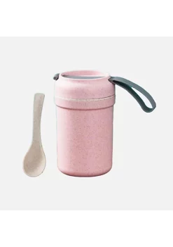 All Abundant Things Home Design Wheat Straw Microwavable Lunch Box Thermos with Spoon (11.1oz/(330ml)
