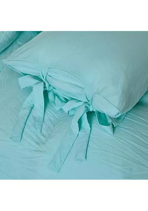 All Abundant Things Home Design Lake Blue Luxury Tie Duvet Cover With Pillow Shams 5 All Abundant Things Home Design Lake Blue Luxury Tie Duvet Cover With Pillow Shams - Image 3