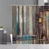 All Abundant Things Home Design Rustic Blue Old Wood Door Waterproof Shower Curtains -Hot Sale Haggar Store Belk 1298