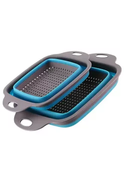 All Abundant Things Home Design Collapsible Plastic Colander Space Saving Design Square 2pcs -Hot Sale Haggar Store Belk 1313
