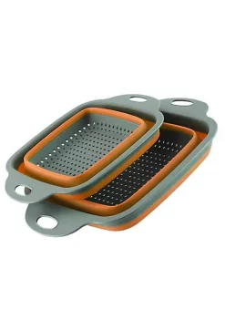 All Abundant Things Home Design Collapsible Plastic Colander Space Saving Design Square 2pcs -Hot Sale Haggar Store Belk 1314