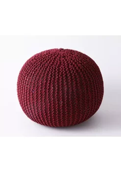 All Abundant Things Home Design Hand Knitted Cable Style Pouf Ottoman -Hot Sale Haggar Store Belk 1318