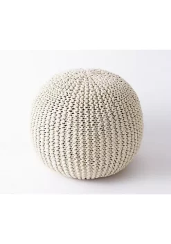 All Abundant Things Home Design Hand Knitted Cable Style Pouf Ottoman -Hot Sale Haggar Store Belk 1319