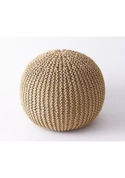 All Abundant Things Home Design Hand Knitted Cable Style Pouf Ottoman -Hot Sale Haggar Store Belk 1320