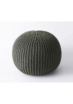 All Abundant Things Home Design Hand Knitted Cable Style Pouf Ottoman -Hot Sale Haggar Store Belk 1321