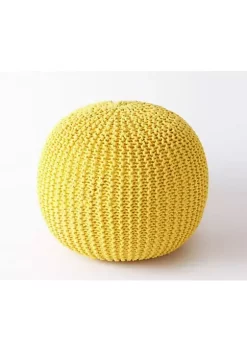 All Abundant Things Home Design Hand Knitted Cable Style Pouf Ottoman -Hot Sale Haggar Store Belk 1325