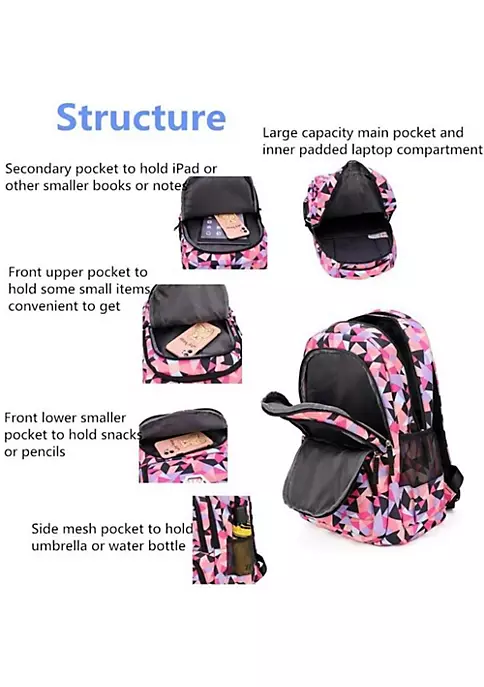 All Abundant Things Home Design Geometric Shapes School Backpack 5 All Abundant Things Home Design Geometric Shapes School Backpack - Image 3