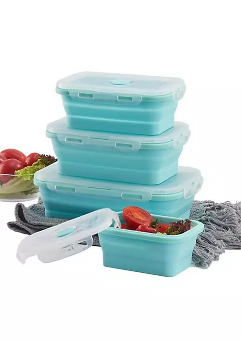 All Abundant Things Home Design Collapsible Space Saving Food Storage Containers Set- 3 pcs 6 All Abundant Things Home Design Collapsible Space Saving Food Storage Containers Set- 3 pcs - Image 4