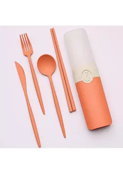All Abundant Things Home Design Portable Wheat Straw Tableware Utensil Set With Case -Hot Sale Haggar Store Belk 1346