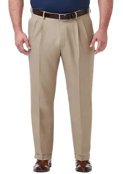 Haggar® Big & Tall Premium Comfort 4-Way Stretch Classic Fit Pleat Dress Pants -Hot Sale Haggar Store Belk 136
