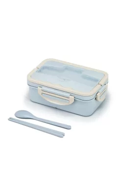 All Abundant Things Home Design Wheat Straw Lunch Box with Stainless Steel Soup Spoon and Chopsticks Leak Proof Microwave Safe (41oz/1200ml) -Hot Sale Haggar Store Belk 1372