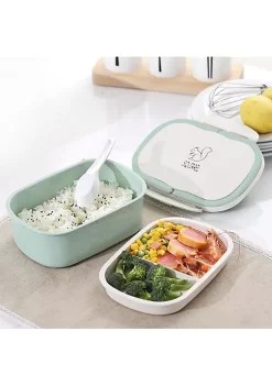 All Abundant Things Home Design Wheat Straw Two Layer With Handle Microwavable Bento Lunch Box -Hot Sale Haggar Store Belk 1377