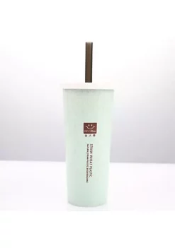 All Abundant Things Home Design Water Cup, No Leakage Multi-Functional Double Lid With Straw (16oz/475ml)