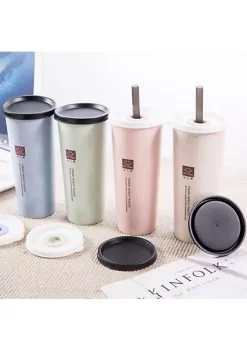 All Abundant Things Home Design Water Cup, No Leakage Multi-Functional Double Lid With Straw (16oz/475ml) -Hot Sale Haggar Store Belk 1410