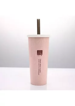 All Abundant Things Home Design Water Cup, No Leakage Multi-Functional Double Lid With Straw (16oz/475ml)