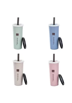 All Abundant Things Home Design Water Cup, No Leakage Multi-Functional Double Lid With Straw (16oz/475ml) -Hot Sale Haggar Store Belk 1422