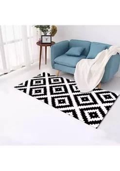 All Abundant Things Home Design Geometric Moroccan Anti-Fungal Area Rug With Non-Slip -Hot Sale Haggar Store Belk 1427