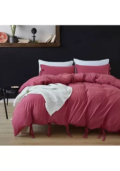All Abundant Things Home Design Burgundy Luxury Tie Duvet Cover With Pillow Shams 9 All Abundant Things Home Design Burgundy Luxury Tie Duvet Cover With Pillow Shams -Hot Sale Haggar Store Belk 1442