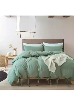 All Abundant Things Home Design Light Green Luxury Tie Duvet Cover With Pillow Shams 9 All Abundant Things Home Design Light Green Luxury Tie Duvet Cover With Pillow Shams -Hot Sale Haggar Store Belk 1446