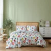 All Abundant Things Home Design Xadrez Blanco Floral Print Duvet Cover Bedding Set