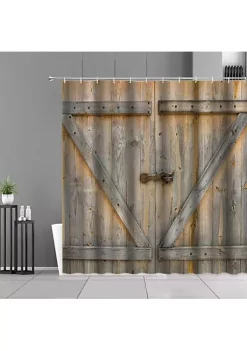 All Abundant Things Home Design Old Vintage Light Wood Door Waterproof Shower Curtains -Hot Sale Haggar Store Belk 1460