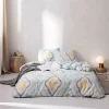 All Abundant Things Home Design Moroccan Fret Print Duvet Cover Bedding Set