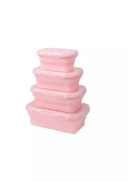 All Abundant Things Home Design Collapsible Space Saving Food Storage Containers Set- 4 pcs 3 All Abundant Things Home Design Collapsible Space Saving Food Storage Containers Set- 4 pcs