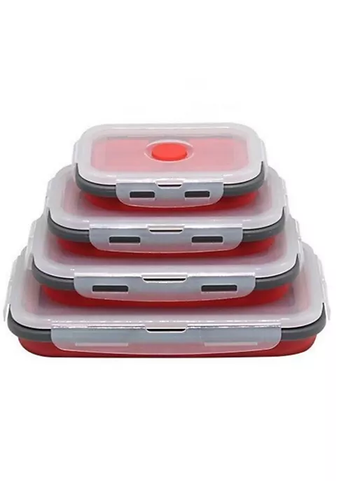 All Abundant Things Home Design Collapsible Space Saving Food Storage Containers Set- 4 pcs 7 All Abundant Things Home Design Collapsible Space Saving Food Storage Containers Set- 4 pcs - Image 5