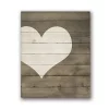 All Abundant Things Home Design Minimalistic Farmhouse Heart Natural Wood Canvas Wall Art Print -Hot Sale Haggar Store Belk 1524