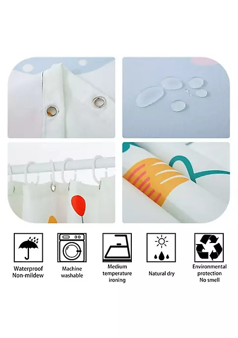 All Abundant Things Home Design Saloon Wood Door Waterproof Shower Curtains 3 All Abundant Things Home Design Saloon Wood Door Waterproof Shower Curtains - Image 2