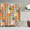 All Abundant Things Home Design Colorful Kitty With Glasses Shower Curtain with Hooks 1 All Abundant Things Home Design Colorful Kitty With Glasses Shower Curtain with Hooks -Hot Sale Haggar Store Belk 1555