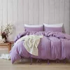 All Abundant Things Home Design Lavender Luxury Tie Duvet Cover With Pillow Shams