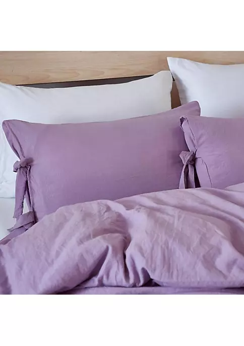 All Abundant Things Home Design Lavender Luxury Tie Duvet Cover With Pillow Shams 3 All Abundant Things Home Design Lavender Luxury Tie Duvet Cover With Pillow Shams - Image 2