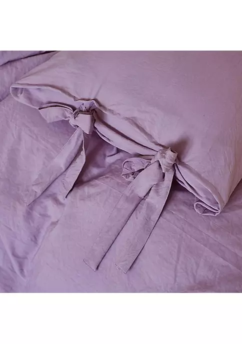 All Abundant Things Home Design Lavender Luxury Tie Duvet Cover With Pillow Shams 4 All Abundant Things Home Design Lavender Luxury Tie Duvet Cover With Pillow Shams - Image 3