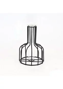 All Abundant Things Home Design Tsuba Majestic Iron Lantern Enclosed Glass Vase -Hot Sale Haggar Store Belk 1611