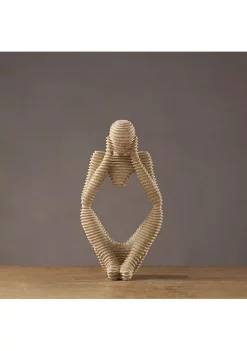 All Abundant Things Home Design Resin Thinker Style Abstract Sculpture Statue Collectible Figurines- Stripe -Hot Sale Haggar Store Belk 1615