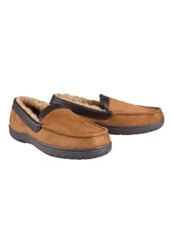 Haggar® Moccasin Slippers with Polyurethane Leather Collar -Hot Sale Haggar Store Belk 227