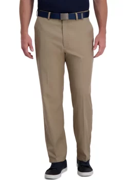 Haggar® Men's Cool Right Performance Flex Solid Classic Fit Flat Front Pants -Hot Sale Haggar Store Belk 243