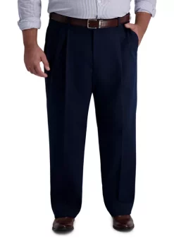 Haggar® Big & Tall Iron Free Premium Khaki Classic-Fit Pleat Front Hidden Comfort Waistband Casual Pants -Hot Sale Haggar Store Belk 262