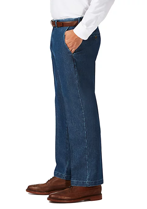 Haggar® Big & Tall Stretch Denim Classic Fit Flat Front Pants 5 Haggar® Big & Tall Stretch Denim Classic Fit Flat Front Pants - Image 3