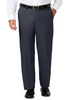 Haggar® Big & Tall J.M. Sharkskin Classic Fit Hidden Comfort Waistband Flat Front Dress Pants