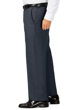 Haggar® Big & Tall J.M. Sharkskin Classic Fit Hidden Comfort Waistband Flat Front Dress Pants -Hot Sale Haggar Store Belk 292